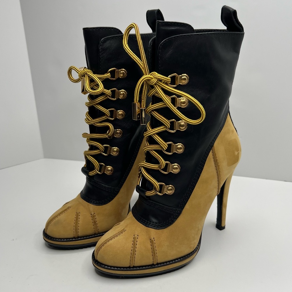 Moschino X H&M Ankle Boots With Lacing Size Eu 38